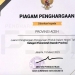 Piagam penghargaan yang diberikan kepada Provinsi Aceh sebagai Juara II Penggunaan Produk Dalam Negeri Tahun 2023 kategori Pemerintah Daerah Provinsi. (Foto: ALIBI/Dok. Humas Pemerintah Aceh).