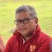 Sekretaris Jenderal PDI Perjuangan Hasto Kristiyanto memberikan keterangan kepada wartawan di Gelora Bung Karno, Jakarta, Kamis (30/3/2023). (Foto: Antara/Putu Indah Savitri)