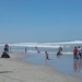 Pengunjung di kawasan Pantai Panjang diimbau tidak mandi di wilayah tersebut. (Foto: Antara/Anggi Mayasari)