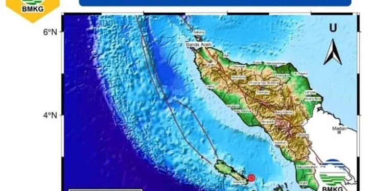 Infografis gempa melanda Pulau Simeulue, Aceh. (Foto: Antara/HO/BMKG)