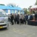Sekda Aceh, Bustami, bersama, Kapolda Aceh, Irjen Pol Ahmad Haydar, dan Pangdam Iskandar Muda Mayjen TNI Novi Helmi Prasetya, saat melepas Mudik Gratis Lebaran Idulfitri 1444 H, Jumat (28/4/2023). (Foto: Alibi/Dok. Humas Pemerintah Aceh)
