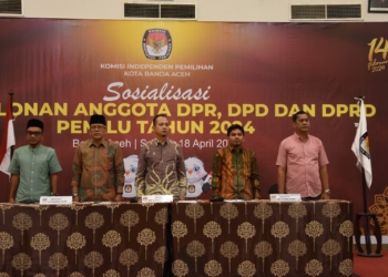 KIP Banda Aceh lakukan sosialisasi pencalonan anggota DPR, DPD dan DPRD Pemilu 2024. (Foto: Alibi/Dok. KIP Banda Aceh)