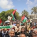 Warga Palestina berunjuk rasa untuk memperingati Hari Nakba ke-74 di Gaza City, Palestina (15/5/2022). (Foto: Antara/Xinhua/Rizek Abdeljawad/aa)