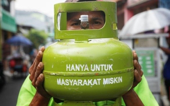 Ilustrasi. LPG 3 kilogram. (Foto: CNN Indonesia/Safir Makki)