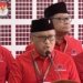 Sekjen PDI Perjuangan Hasto Kristiyanto memberi keterangan kepada wartawan di Ruang Sidang Utama, Kantor KPU RI, Jakarta, Kamis (11/5/2023). (Foto: Antara/Putu Indah Savitri)