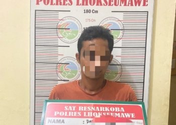 DA, pelaku penjual narkoba jenis sabu-sabu di Aceh Utara. (Foto: Alibi/Dok. Polres Lhokseumawe)