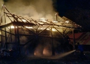 Kebakaran hanguskan satu dapur produksi batu bata di Aceh Besar. (Foto: Alibi/Dok. BPBA)