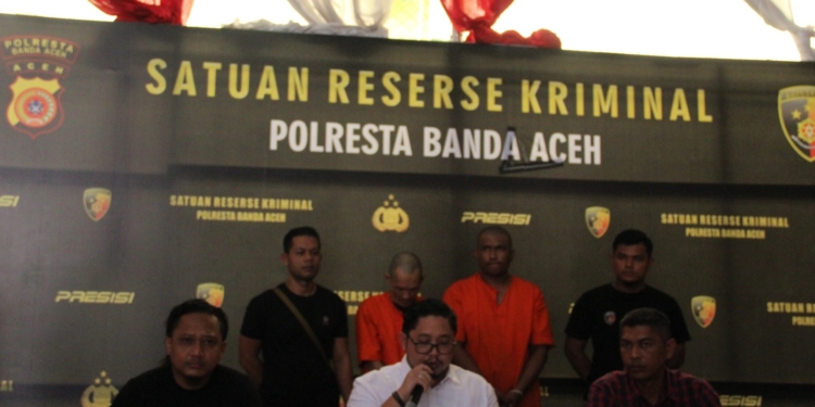 Polresta Banda Aceh tangkap dua pelaku pencurian becak motor di Banda Aceh. (Foto: Alibi/Dok. Polresta Banda Aceh)