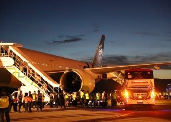 Ilustrasi. Para jemaah haji Aceh bersiap-siap diberangkatkan melalui Bandara SIM, Aceh Besar. (Foto: Alibi/Dok. Kemenag Aceh)