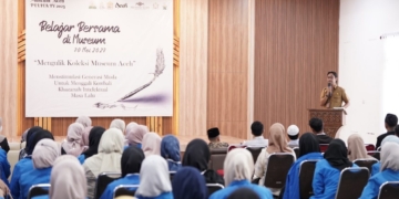 Mahasiswa Fakultas Adab dan Humaniora UIN Ar-Raniry Banda Aceh belajar khazanah intelektual di Museum Aceh. (Foto: Alibi/Dok. Disbudpar Aceh)