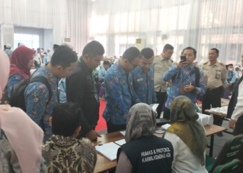 Ombudsman RI dibantu oleh Tim Ombudsman Perwakilan Aceh lakukan pemantauan pelayanan ibadah haji di Asrama Haji Banda Aceh dan Bandara SIM. (Foto: Alibi/Dok. Ombudsman)