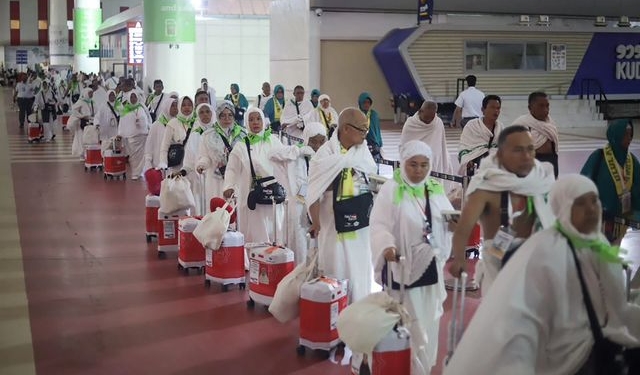 Para jemaah haji Indonesia tahun 2023. (Foto: Alibi/Dok. Instagram kemenag_ri)