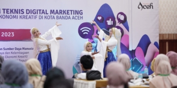 Kegiatan bimbingan teknis (bimtek) Digital Marketing, Selasa (13/6/2023) di Kota Banda Aceh. (Foto: Alibi/Dok. Disbudpar Aceh)