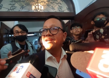 Sugeng Suparwoto usai konferensi pers di Jalan Brawijaya X Nomor 46, Jakarta, Selasa (30/5/2023). (Foto: Antara/Narda Margaretha Sinambela)