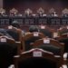 MK tolak sistem pemilu proporsional tertutup. (Foto: CNN Indonesia/Safir Makki)