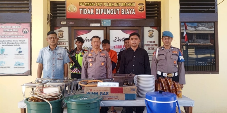 Pelaku pencurian barang pecah belah di Banda Aceh. (Foto: Alibi/Dok. Polresta Banda Aceh)