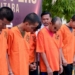Para komplotan tindak pidana perdagangan orang (TPPO) dan eksploitasi terhadap anak di Kecamatan Lhoksukon, Aceh Utara. (Foto: Alibi/Dok. Polres Aceh Utara)