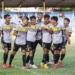 Pemain PSKD Kajhu melakukan selebrasi usai mencetak gol ke gawang Rimueng Meuaneuk FC. (Foto: Alibi/Dok. Bank Aceh)