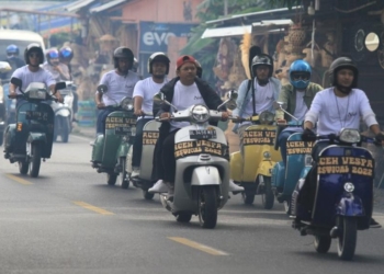 Para peserta Aceh Vespa Festival 2022. (Foto: Alibi/Dok. Disbudpar Aceh)