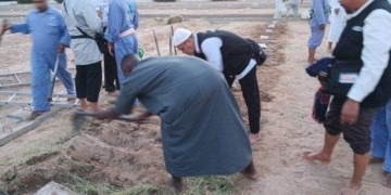 Proses penguburan jenazah para jemaah haji yang meninggal di Arab Saudi. (Foto: Alibi/Dok. Kemenag Aceh)
