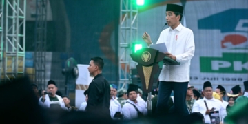 Syukuran 1 Abad Nahdlatul Ulama (NU) dan 25 Tahun Partai Kebangkitan Bangsa (PKB) di Stadion Manahan, Kota Surakarta, Provinsi Jawa Tengah, Minggu (23/7/2023). (Foto: Alibi/Dok. BPMI Setpres/Muchlis Jr)