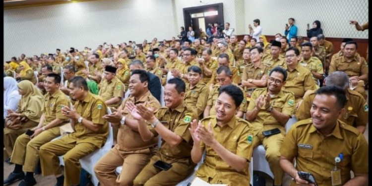 Ratusan kepala sekolah dari berbagai sekolah tingkat SMA/SMK/SKh di Provinsi Banten mengikuti kegiatan edukasi pencegahan korupsi. (Foto: Dok. Antara/HO-Satgasus Pencegahan Korupsi Polri)