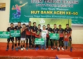 Singapore VC raih juara pertama Turnamen Voli Bank Aceh Action Cup 2023. (Foto: Alibi/Dok. Bank Aceh)