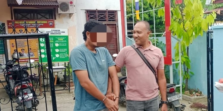 Polisi tangkap pelaku pungli modus HUT ke-78 Kemerdekaan RI di Lhokseumawe. (Foto: Alibi/Dok. Polres Lhokseumawe)