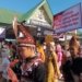 Peserta Pawai Budaya HUT ke-78 RI di Banda Aceh. (Foto: Alibi/Fahzian Aldevan)