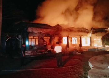 Pesantren Gontor di Kabupaten Aceh Besar terbakar. (Foto: Alibi/Dok. BPBA)