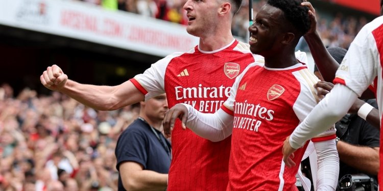 Laga Arsenal vs Nottingham Forest di Liga Inggris 2023-2024. (Foto: Dok. Reuters)