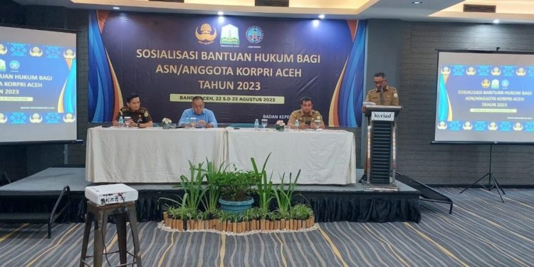 Korpri Aceh menggelar sosialisasi bantuan hukum untuk ASN dan pengurus. (Foto: Alibi/Dok. Humas Aceh)