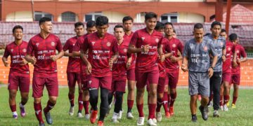 Tim Persiraja saat berlatih di Stadion H. Dimurthala, Banda Aceh. (Foto: Alibi/Dok. Persiraja Banda Aceh)
