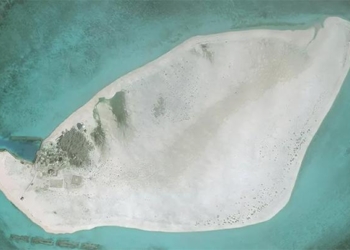 Pulau Triton di Laut Cina Selatan. (Foto: Dok. amti.csis.org)
