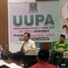 Pakar Hukum Tata Negara Yusril Ihza Mahendra saat mengisi diskusi terkait UUPA, di Banda Aceh, Jumat (11/8/2023). (Foto: Antara/Rahmat Fajri)