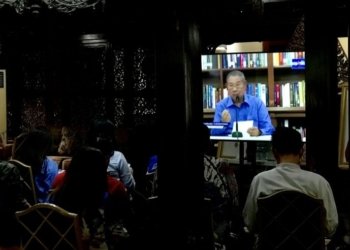 Ketua Sidang Majelis Tinggi Partai Demokrat Susilo Bambang Yudhoyono memberi arahan dalam Sidang Majelis Tinggi Demokrat, di Puri Cikeas, Bogor, Jawa Barat, Jumat (1/9/2023). (Foto: Antara/Genta Tenri Mawangi)
