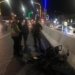 Petugas mengamankan lokasi terbakarnya sepeda motor di flyover Simpang Surabaya Banda Aceh. (Foto: Alibi/Dok. Polresta Banda Aceh)