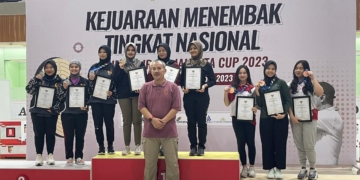 Atlet Aceh meraih satu medali emas pada Kejuaraan Nasional (Kejurnas) Menembak Gubernur DKI Jakarta 2023. (Foto untuk Alibi)