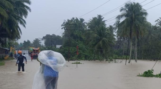 Banjir di Kabupaten Nias Selatan, Sumatera Utara. (Foto: Alibi/Dok. BPBD Nias Selatan)