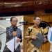 Menkopolhukam Mahfud MD (dua kanan) saat memberikan keterangan terkait dengan perkembangan kerja Satgas TPPU di Kantor Kemenkopolhukam RI, Jakarta, Senin (11/9/2023). (Foto: Antara/Genta Tenri Mawangi)