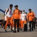 Para pemain Persiraja Banda Aceh tiba di Bandara Kualanamu, Medan, Sumatra Utara, Kamis (12/10/2023). (Foto: Alibi/Dok. Persiraja)