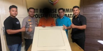 HAM (37), pencuri pintu rumah warga di Banda Aceh. (Foto: Alibi/Dok. Polsek Lueng Bata)