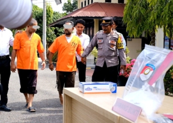 Polisi ringkus dua pengedar Tramadol di Aceh Utara. (Foto: Alibi/Dok. Polisi)