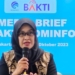 Direktur Utama BAKTI Kominfo Fadhilah Mathar di Jakarta, Selasa (24/10/2023). (Foto: Dok. Antara/Livia Kristianti)