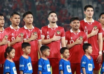 Arsip - Skuad Timnas Indonesia yang berduel lawan Brunei Darussalam di Kualifikasi Piala Dunia 2026 zona Asia di Stadion Gelora Utama Bung Karno, Kamis (12/10/2023) malam. (Foto: Dok. Bola.net/M. Iqbal Ichsan)