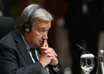 Arsip foto - Sekjen PBB Antonio Guterres mendengarkan paparan saat KTT ASEAN-PBB di Jakarta Convention Center, Jakarta, Kamis (7/9/2023). (Foto: Dok. Antara/M Agung Rajasa/pras/aa)