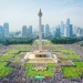 Ribuan massa aksi bela Palestina memadati kawasan silang Monumen Nasional (Monas), Jakarta, Minggu (05/11/2023). (DERY RIDWANSAH)