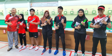 Atlet Aceh berhasil merebut empat medali pada Kejuaraan Nasional (Kejurnas) Menembak Bank DKI, yang digelar dari tanggal 29 Oktober hingga 5 November 2023, di Lapangan Tembak Senayan Jakarta. (Foto untuk Alibi)