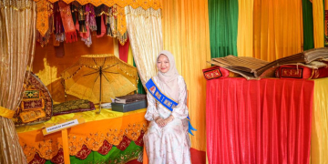Prosesi Reuhab, dipamerkan di anjungan Nagan Raya pada Pekan Kebudayaan Aceh (PKA) ke-8. (Foto: MC/RZ)