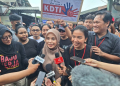 Istri calon presiden nomor urut 3 Ganjar Pranowo, Siti Atikoh Supriyanti, menghadiri peringatan Hari Disabilitas Internasional di Jakarta Timur, Minggu (3/12/2023). (Foto: Antara/Fianda Sjofjan Rassat)